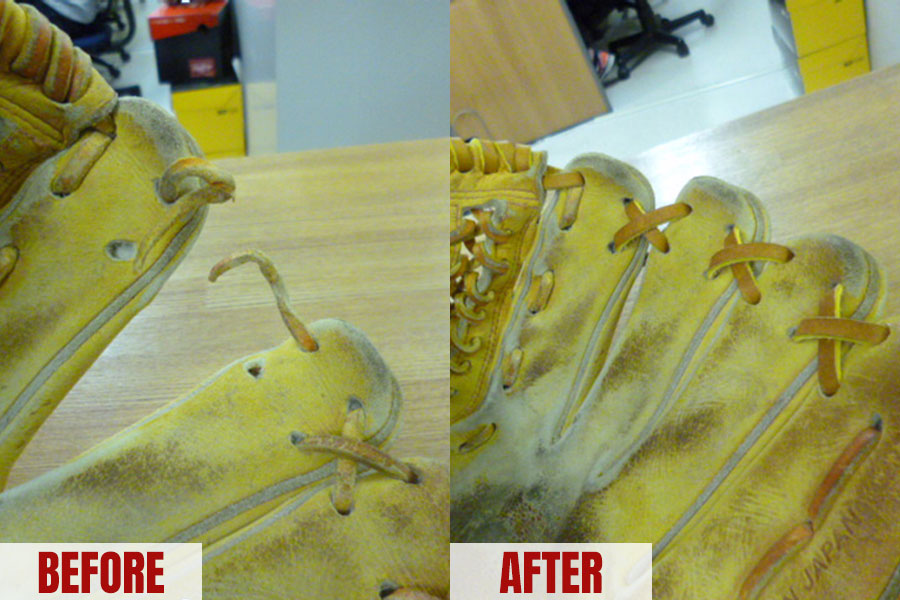 受球面の破れ修理