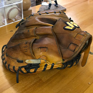ハタケヤマ硬式グローブ・全紐交換前