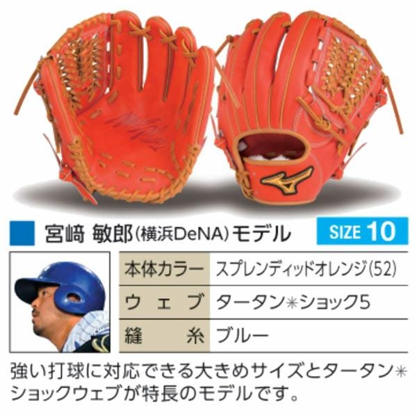 硬式オーダーグラブ ミズノ ミズノプロ 宮崎敏郎モデル 内野手用 z-mp
