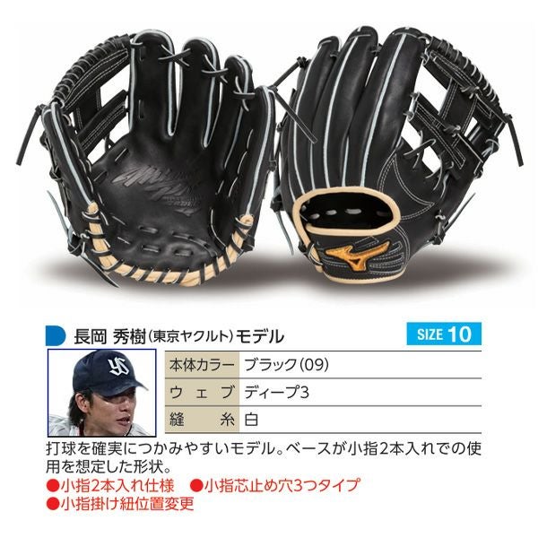 硬式オーダーグラブ ミズノ ミズノプロ 長岡秀樹モデル 内野手用 z-mp