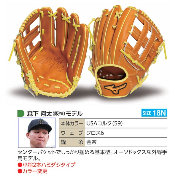 新品 ミズノプロ 軟式用グラブ 森下型 ブラック×シルバー 1AJGR92407 MIZUNO（ミズノ） ミズノプロ/オーダーグラブ/軟式グローブ/森下翔太